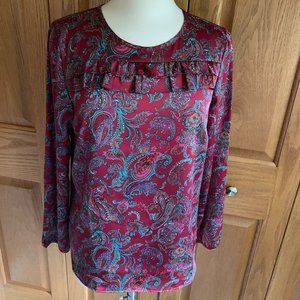 TALBOTS - Ruffle-Yoke Blouse - NEW with Tags